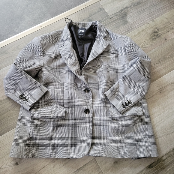 Zara Oversized Check Blazer - Picture 5 of 16
